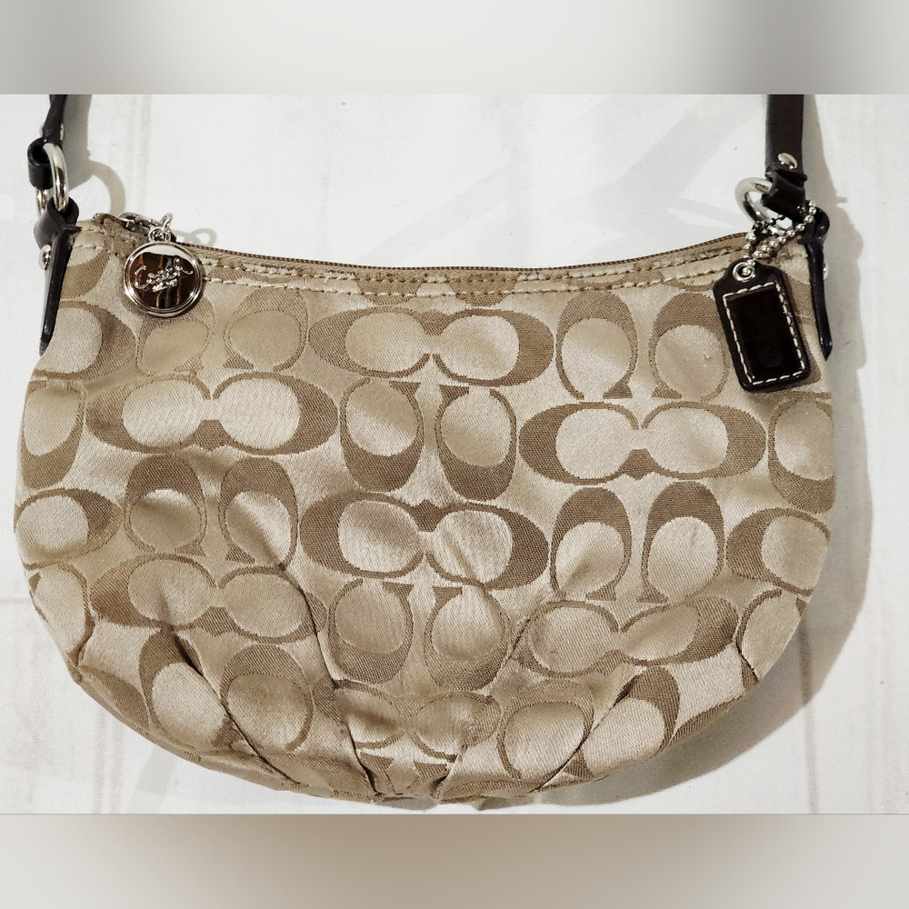 Vintage Y2K Coach Mini Satin Hobo Crossbody Bag